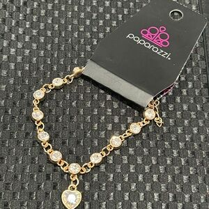 Paparazzi Gold Heart Bracelet